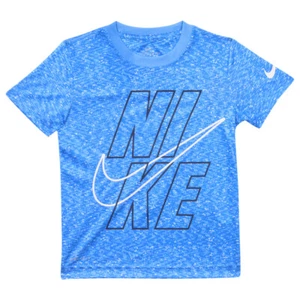Nike Little Boy's Graphic DriFit T-Shirt Short Sleeve University Blue - Picture 1 of 10