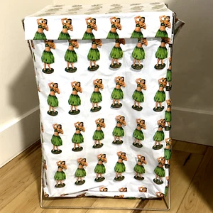 Aloha Hula Mädchen Wäschekorb faltbar X-Rahmen silber Schlafsaal College Teenager - Bild 1 von 11