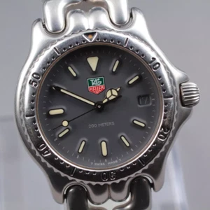 *EXC+5* TAG HEUER S/el Professional S99.213M/E Gray Dial Date Quartz Boy's Watch - Picture 1 of 11