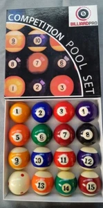 Pool Table Balls Competition Spots Stripes American-Size 2 1/4" (57mm) - Picture 1 of 1