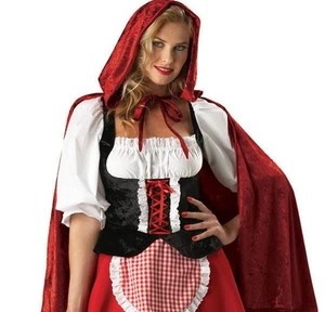  Little Red Riding Hood  Adult Halloween Costume NEW incharacter big bad wolf - Picture 1 of 7