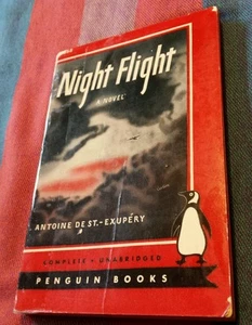 Vtg Night Flight A NOVEL by Antoine de Saint-Exupery Penguin Books printed 1945 - Bild 1 von 9