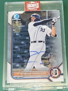2023 Topps Archives Signature 2021 Bowman Spencer Torkelson /12 RC Buyback Auto - Picture 1 of 2