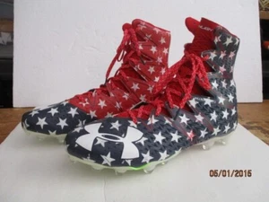 Under Armour "Highlight" Patriotic, High Top Football Cleats size 14 - NEW - Picture 1 of 24