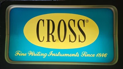 Canetas CROSS lápis SINAL ILUMINADO exibição rara loja década de 1970 escrita vintage - Imagem 1 de 4