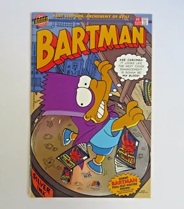 Bartman 1 (1993) Archenemy of Evil, cubierta y póster de lámina de plata, Bongo BC - Imagen 1 de 10