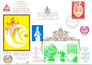 Vatican FDC 1969 - HH Paul VI Visit to Geneva - Kim Covers - F30957 - Picture 1 of 2