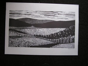 Wolfgang Lemhöfer (* 1937) Der Laacher See Linolschnit 1987 edición solo 50 - Imagen 1 de 4