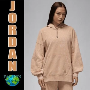 Nike Air Jordan Flight Fleece Pullover Hoodie Women's Size M FN5738 244 Brown - Picture 1 of 7