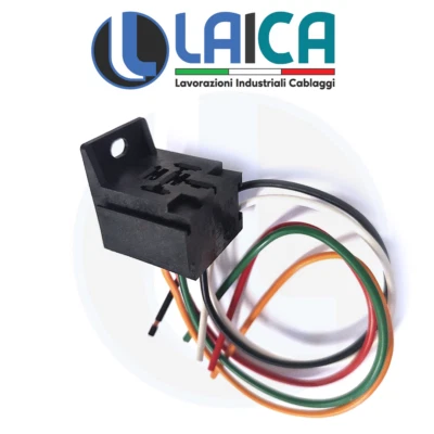 TE CONNECTIVITY PORTARELE' PER MAXI RELE' 12V 20A/30A/40A 5 PIN CABLATO PER AUTO MOTO NAUTICA