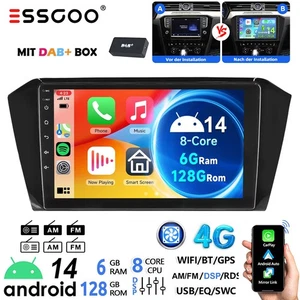 Für Passat B8 2015-2021 Carplay Android14 Autoradio GPS NAVI SWC BT DAB+ 6+128GB - Bild 1 von 13