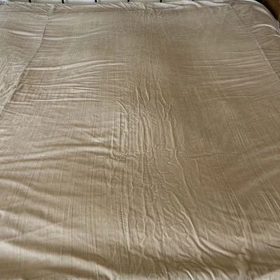 Funda nórdica West Elm exuberante de terciopelo arrugado completa/queen beige arena natural Foto 1 de 4