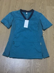 BizCare Womens Cotton-Rich. COMFORT V-Neck Scrub Top Shirt , XS, Teal. Brand New - Picture 1 of 3