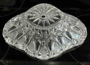 Antique ABP Cut Crystal Glass Lamp Shade Diamond Pattern 12" L x 8" W x 5" H - Picture 1 of 12