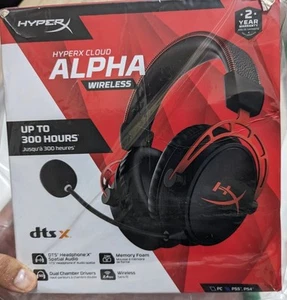 HyperX - Auriculares inalámbricos para juegos Cloud Alpha para PC, PS5 y PS4 - Negro/Rojo - Imagen 1 de 9