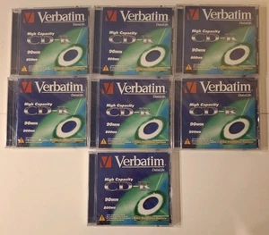 7 x Verbatim CD-R 90 Mins Digital Blank CDR Recordable Discs 800 MB - Picture 1 of 3