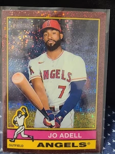 2025 Topps Heritage - High Number SP Jo Adell #434 Borgogna Los Angeles Angels - Foto 1 di 2