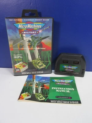 vintage SEGA MEGA DRIVE MICRO MACHINES MILITARY VIDEO GAME racing - Image 1 of 4