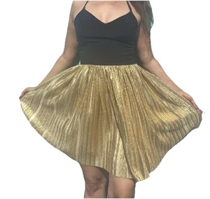 AMANDA UPRICHARD Minikleid schwarz/gold ärmellos Gr. S Reißverschluss hinten Cocktail Party - Bild 1 von 12