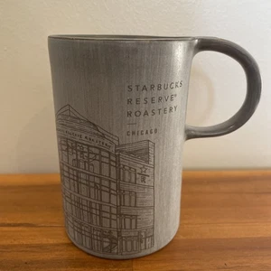 Taza de café de cerámica gris Starbucks Reserve Roastery Chicago 10 oz 296 ml - Imagen 1 de 6