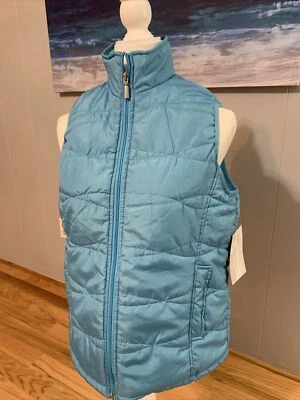 Jane Ashley Puffer Vest Full Zip  Blue Sz Large,  Side Pockets, New With Tags - Image 1 of 4