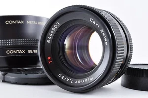 Contax Carl Zeiss Planar T* 50mm F1.4 AEJ Prime MF C/Y From Japan [Exc3 w/Hood] - Picture 1 of 20
