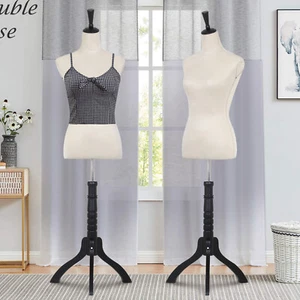 Female Dress Form Mannequin Torso Body w/Adjustable Tripod Stand Clothes Display - Picture 1 of 8