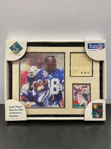 Indianapolis Colts Marshall Faulk Football Plaque Rare brand new in original Pac Cover