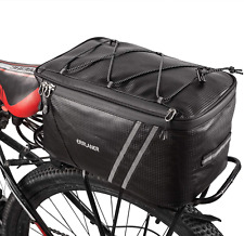 ERRLANER Bicycle Rack Rear Carrier Bag Insulated Trunk Cooler PU Leather 11L/7L