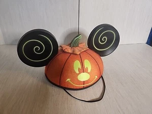 Disney Mickey Mouse Ears Halloween Hat Jack'o'Lantern Pumpkin 2010 - Picture 1 of 4