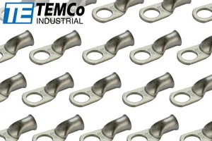 Lote de 100 1 AWG 1/2" Anillo de orificio Terminal Terminal Terminal Enchapado en estaño Cobre Calibre sin aislamiento - Imagen 1 de 7