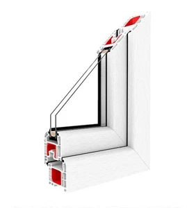 Fenster Drutex Iglo 5 Classic 2 flg. DK/DK Kunststofffenster weiß 1 m x 1 m - Bild 1 von 2
