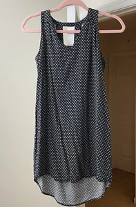 Old Navy Top Black Daisy Floral Coastal Bohemian Gypsy Women's Small Petite PS - Picture 1 of 2