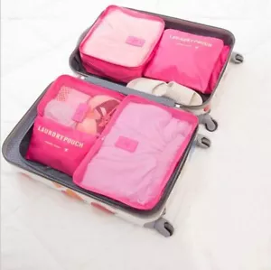 6Pcs Storage Bag Clothes Luggage Packing Organizer Suitcase Travel Waterproof - Picture 1 of 3