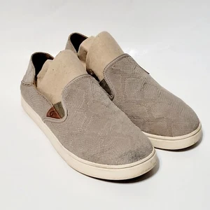 Olukai Pehuea Leather Slip On Sneakers Clay Honu Loafer Shoes Wms 8.5US 38.5EU - Picture 1 of 23