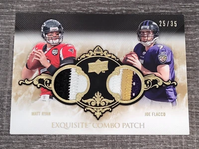 2008 Exquisite Combo Patch Matt Ryan Joe Flacco Dual Patches Rookie /35 - Image 1 of 4