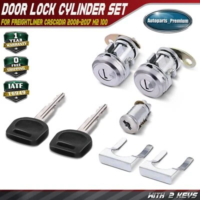 Juego de cilindros de cerradura de puerta para Freightliner Cascadia 2008-2017 M2 100 M2 106 M2 112 Foto 1 de 4