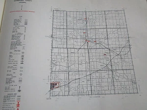 1961 SHIAWASSEE County MI MICHIGAN CONSERVATION MICHIGAN DNR MAP - Bild 1 von 1