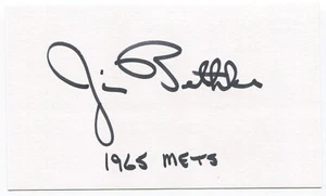 Jim Bethke Signed 3x5 Index Card Autographed Signature New York Mets Baseball - Picture 1 of 2