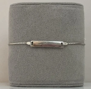925 Sterling Silber gravierbares Stabarmband 5,5” bis 6,5” Italien Schmuck - Bild 1 von 6