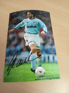 Signiertes Foto Maurizio Gaudino Manchester City NEU - Picture 1 of 1