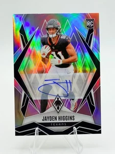 2025 Phoenix Jayden Higgins Rookie Silver Auto /199 Houston Texans - Bild 1 von 2