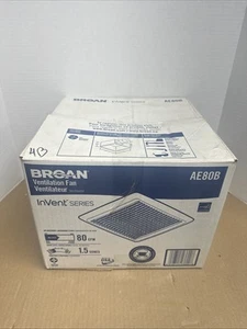 Broan AE80B Flex Series 80 CFM Ceiling Mounted Ventilation Fan, 4 in Duct, White - Picture 1 of 5