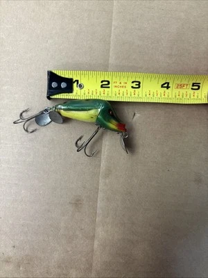 Vintage W.J. Peluca Jamison Co L señuelo de pesca doble Foto 1 de 4