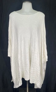 Tommy Bahama Island weicher müheloser Poncho weiß Einheitsgröße neu mit Etikett - Bild 1 von 11