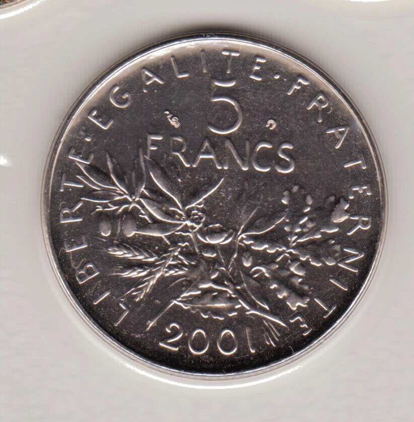 5 FRANCS SEMEUSE 2001 FDC BU SOUS SCELLÉ - Photo 1/1