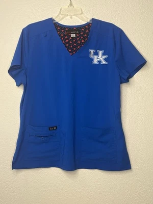 Koi Basics Blue UK Scrubs Top University Of Kentucky Women’s Sz L - Image 1 of 4