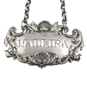 ANTIQUE - Sterling Silver - Rawlings & Summers Decanter Label - Madeira - 1838 - Picture 1 of 3
