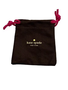 Kate Spade Mini Bolsa de Regalo Polvo Joyería Protector Almacenamiento Marrón Dorado Rosa - Imagen 1 de 1