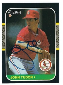 Autographed JOHN TUDOR 1987 DONRUSS St. Louis Cardinals card #170 w/COA - Picture 1 of 1